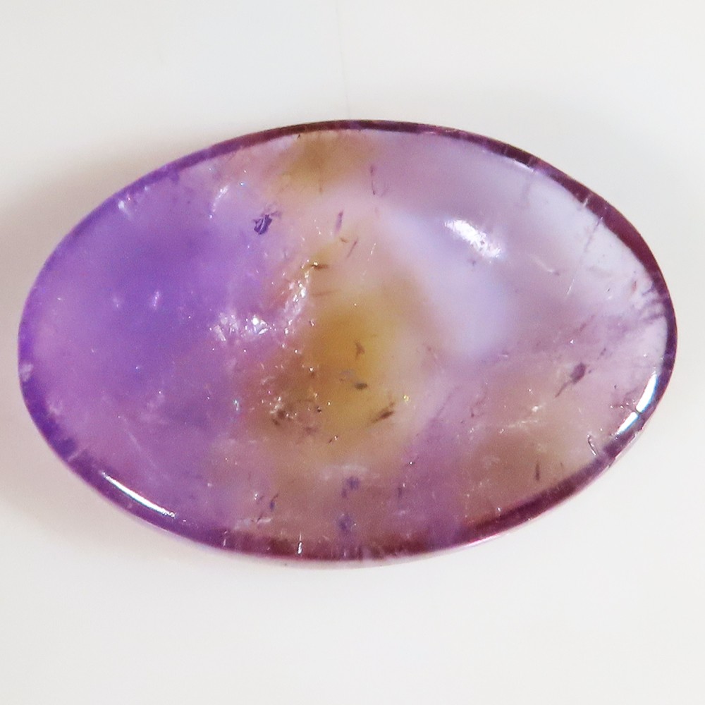 natural AMETRINE cabochon loose gemstone 104.90 Carat. (29x42x10 mm) oval shape