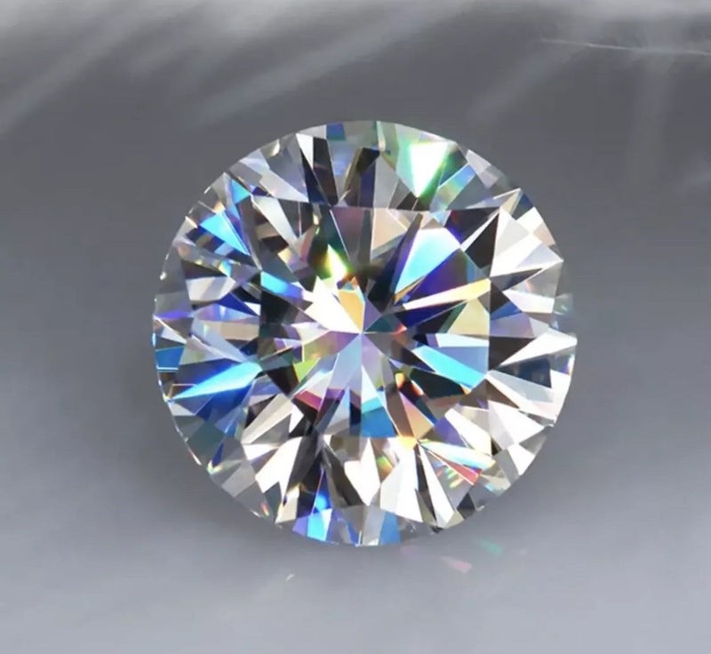 3 Ct Round VVS1/D Real Moissanite Loose Stone 9mm Size “Will Pass Diamond Test”