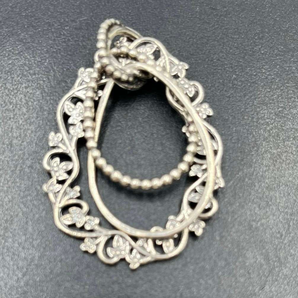 PZ Paz Creations Israel Sterling silver 925 Floral Filigree Balls Pendant