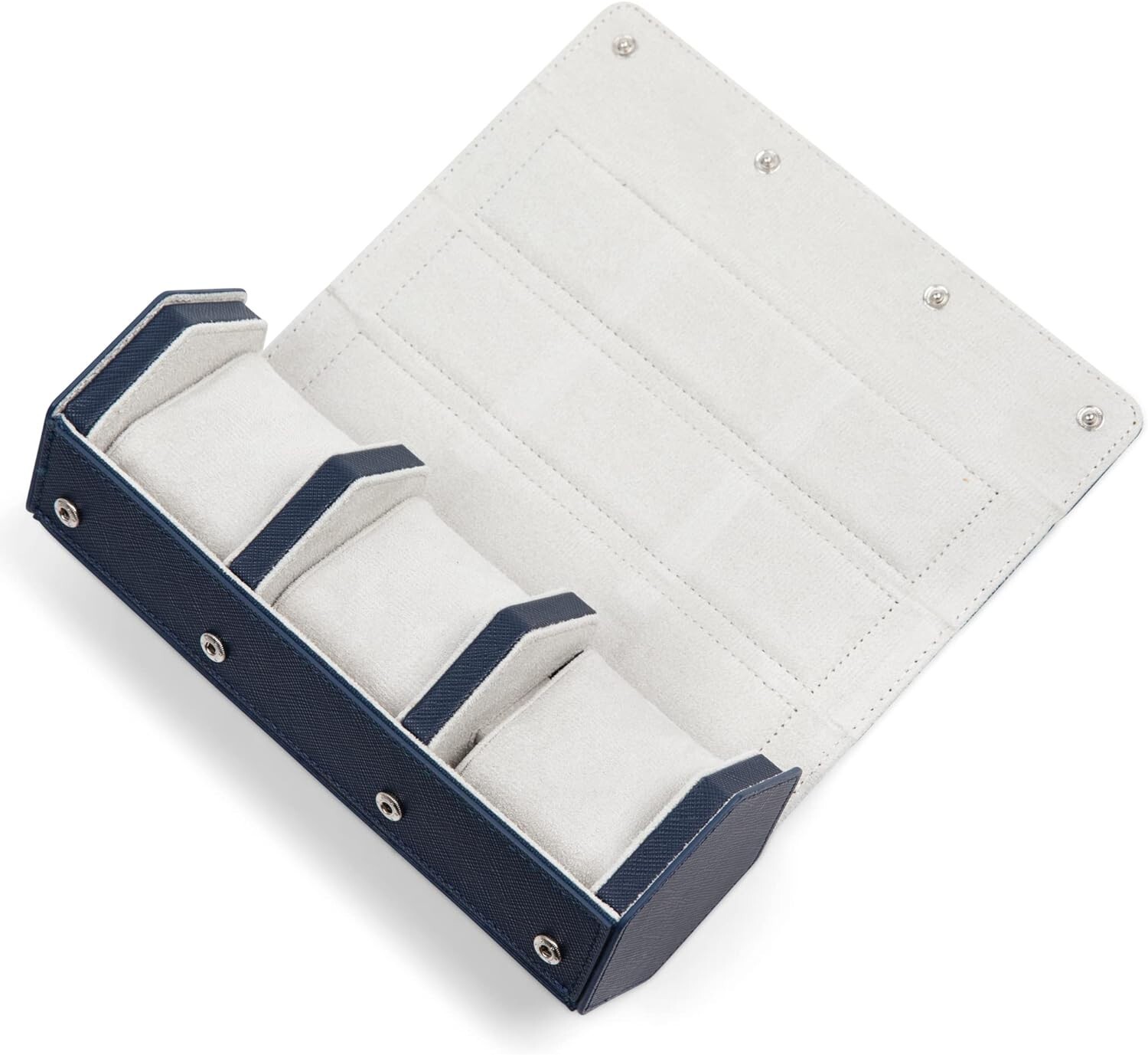 Prism Genuine Full Grain Leather Watch Case – 3 Watch Roll Travel Case