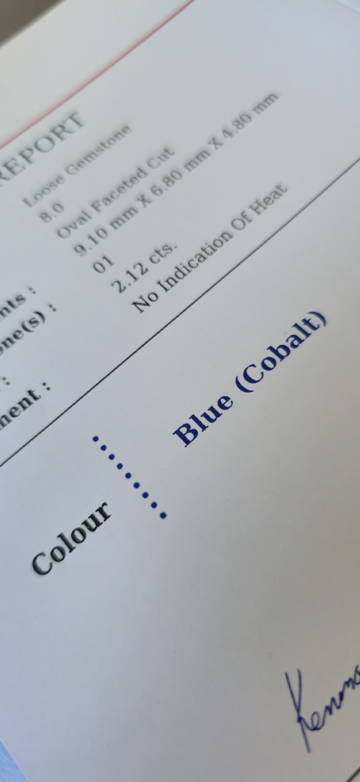 Cobalt Blue Spinel Certified Unheated 2.12 Carat Oval Cut Tanzania Very Rare ✨️