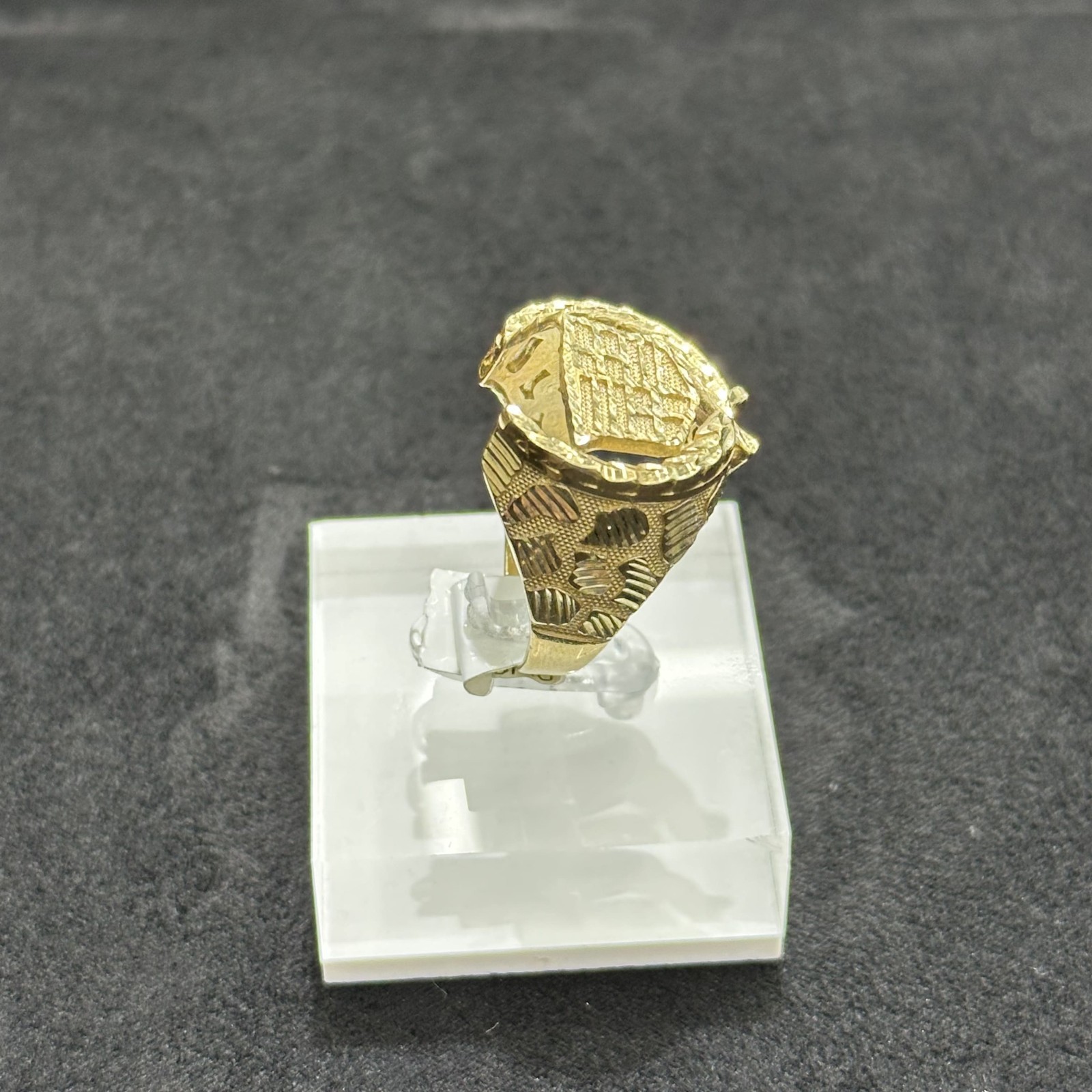 Real Gold 10k Gold Cadillac Ring ANY SIZE