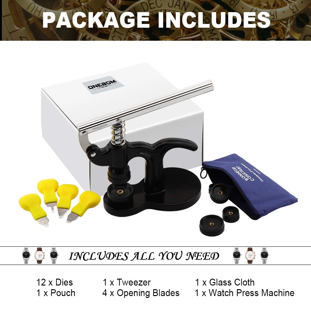 ONEBOM Watch Press Tool Set, Repair Kit SET,