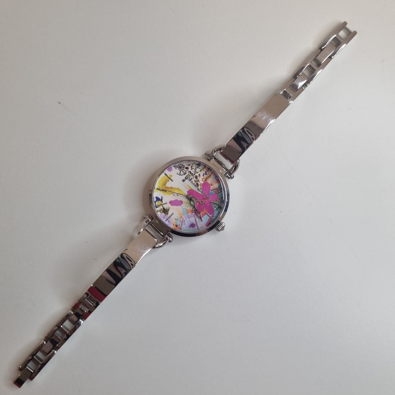 Christian Lacroix Silver Abstract Floral Ladies Watch New Old Stock N°8008410