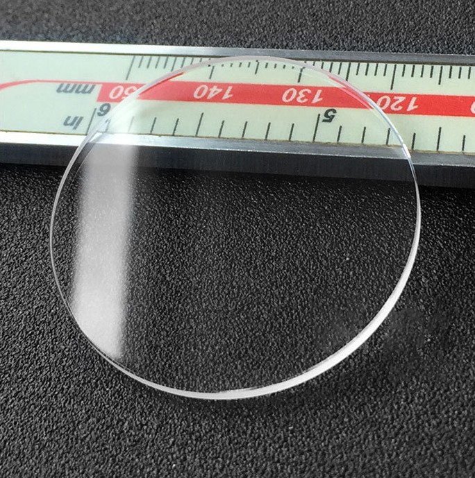1.0/1.5/2.0/2.5/3.5mm Thick Plane Mineral Glass Watch Crystal Diameter 14-60mm
