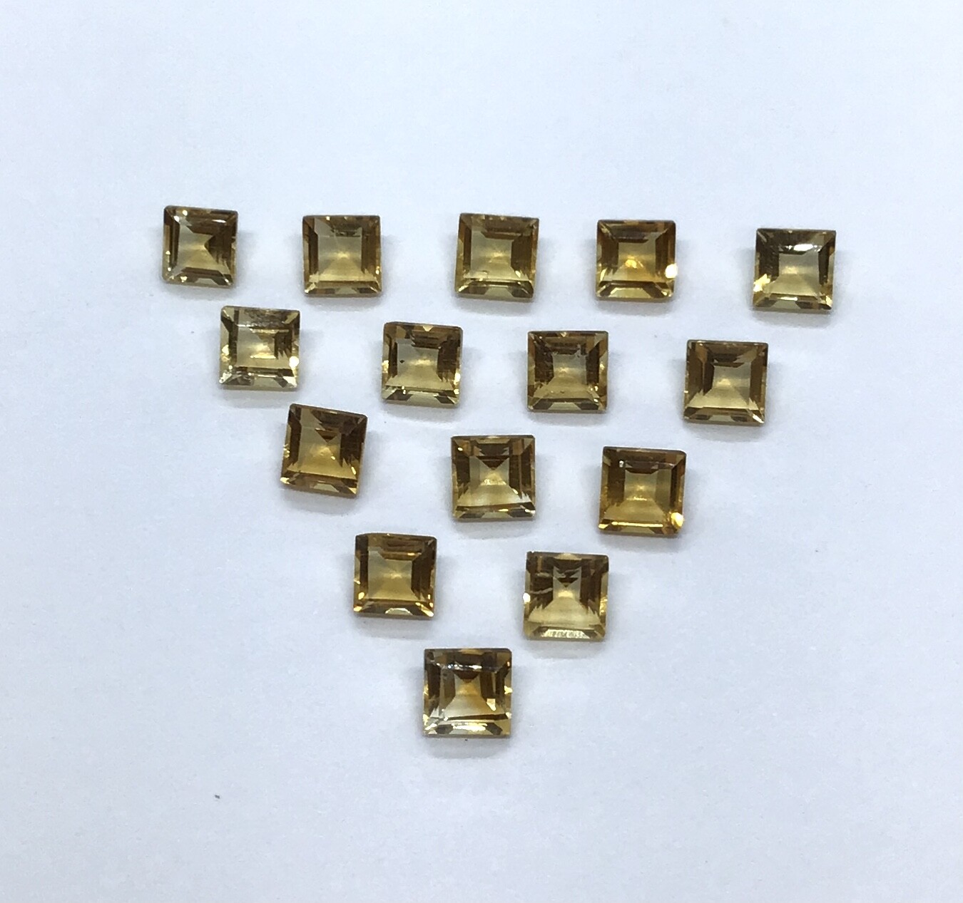 Natural Citrine Square Cut Faceted Loose Gemstone For Making All Type Jewelry