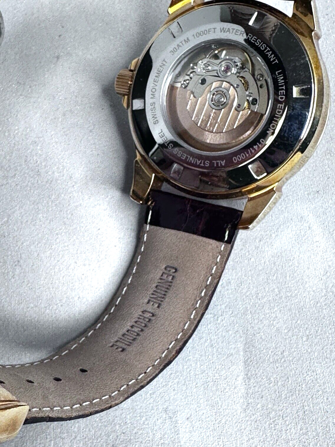 Men’s Croton Wristwatch Limited Edition 0141/1000 Leather Band with Box