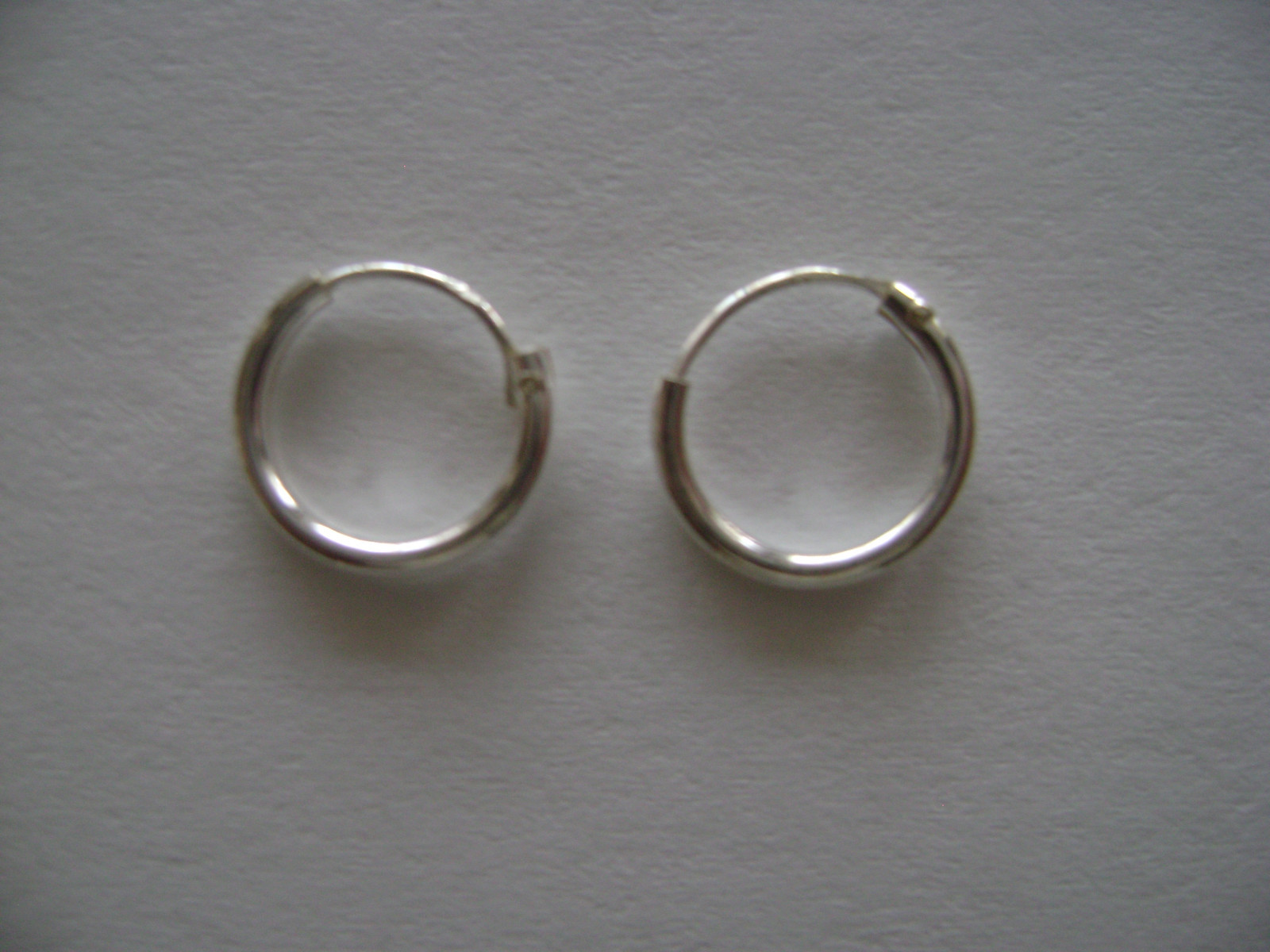 Sterling Silver 10mm x 1.2mm Endless Hoop Earrings New