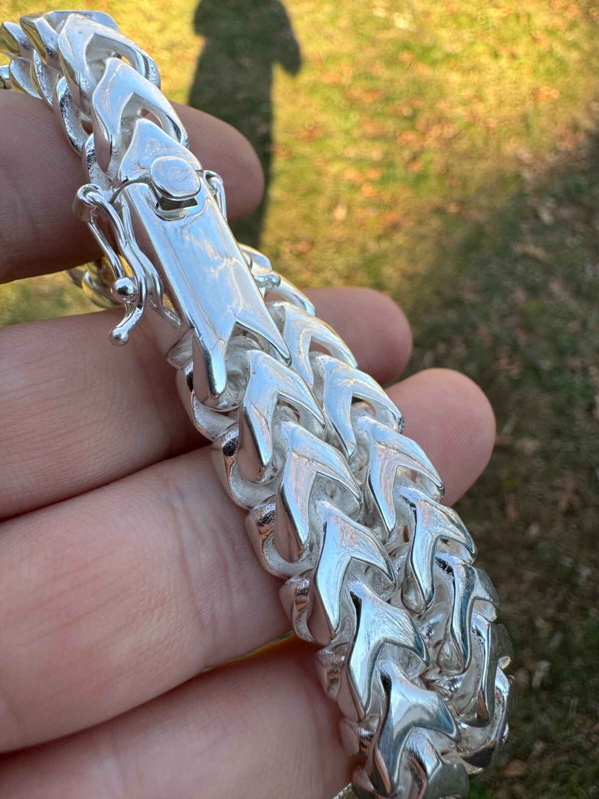 Handmade Franco Chain Necklace Real 925 Silver Box Clasp 4mm-10mm Thick Mens