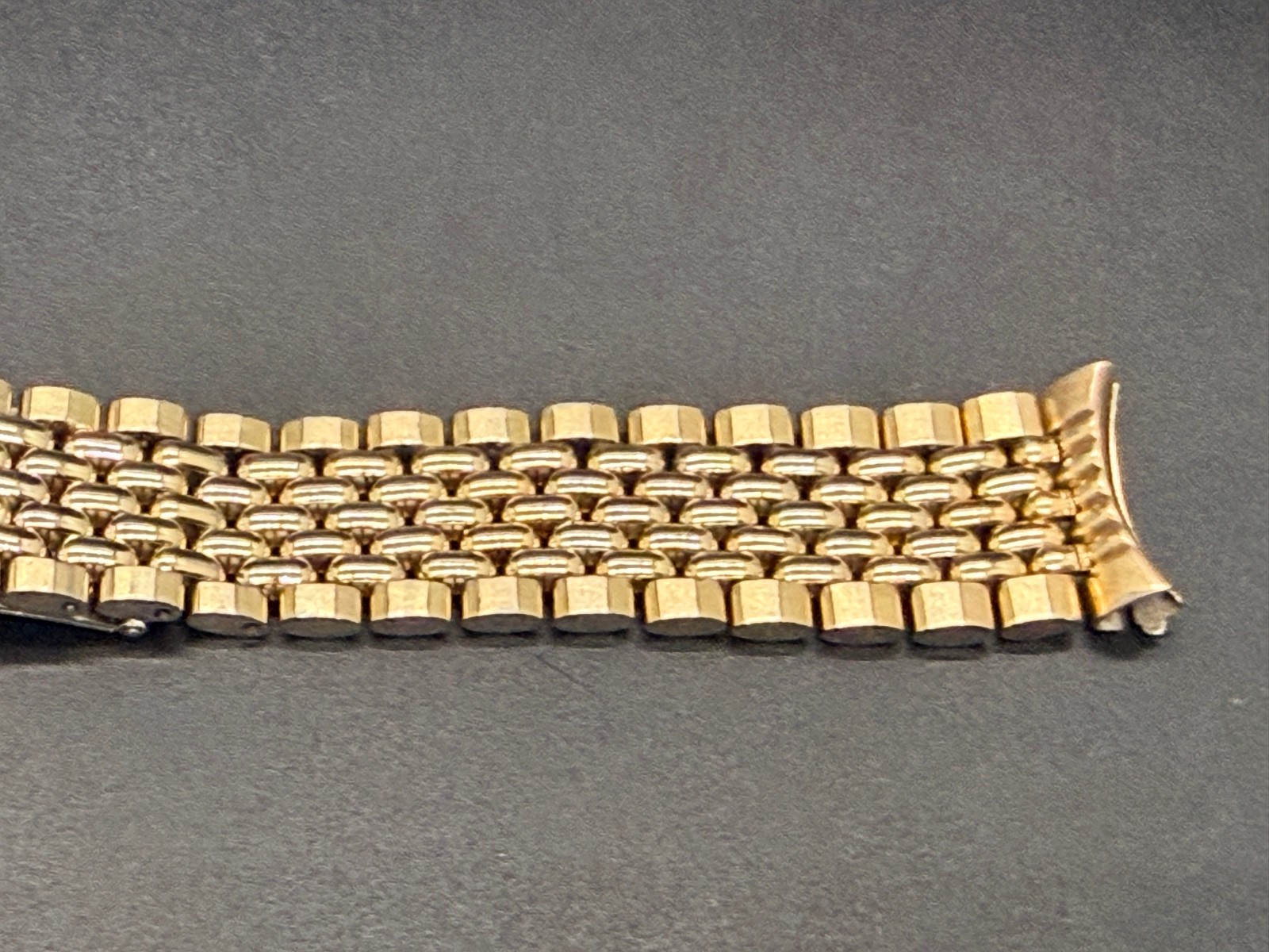 Vintage Omega 8220/511 Gold Plated Beads of Rice Bracelet 18mm Seamaster BOR