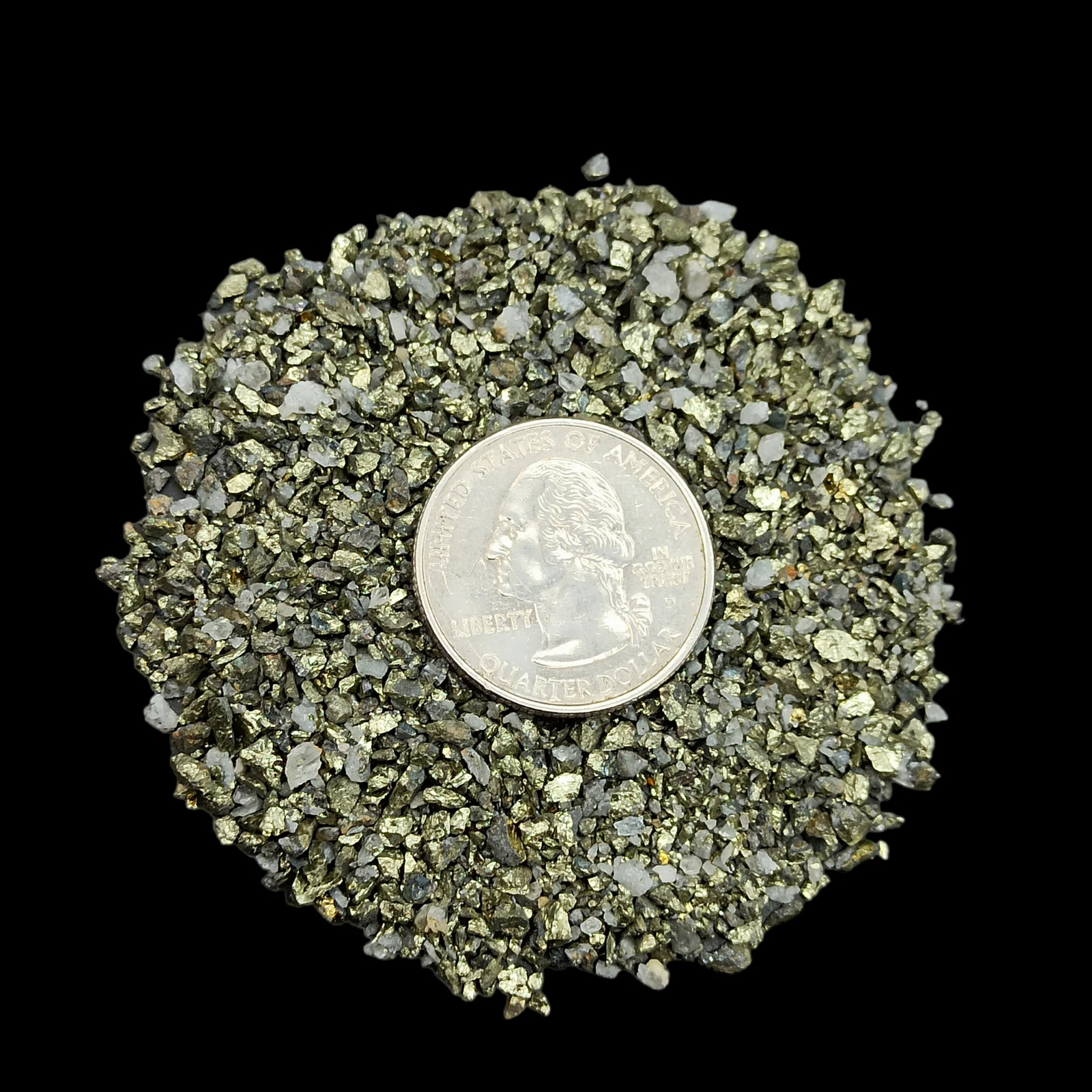 Chalcopyrite Crushed Gemstone 1-3mm for Mosaic Resin Projects