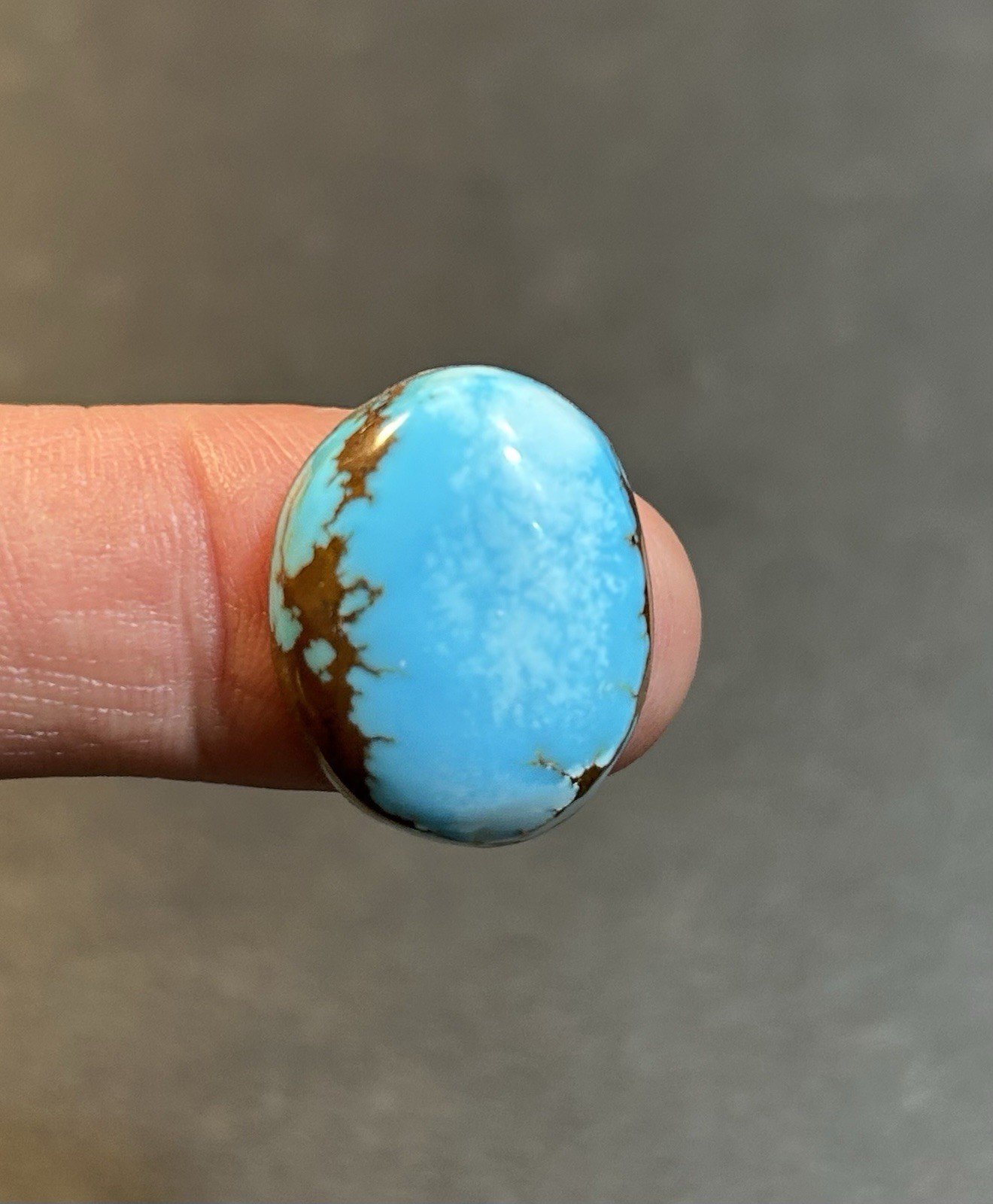 Egyptian Turquoise Cabochon, 17.0 carats, bright blue, ships from Arizona
