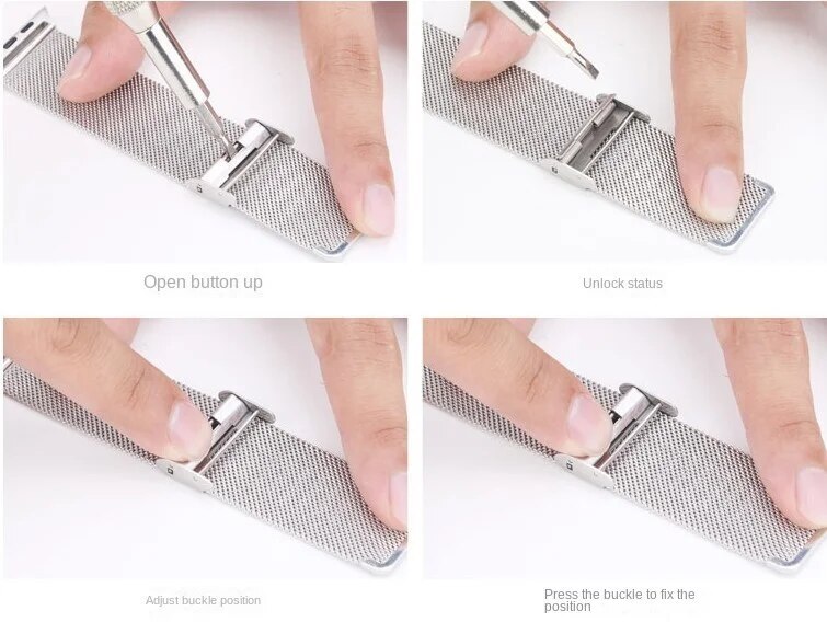 Premium 0.8 Line Stainless Steel Watch Strap Band Milanese Mesh16/18/20/22/24mm