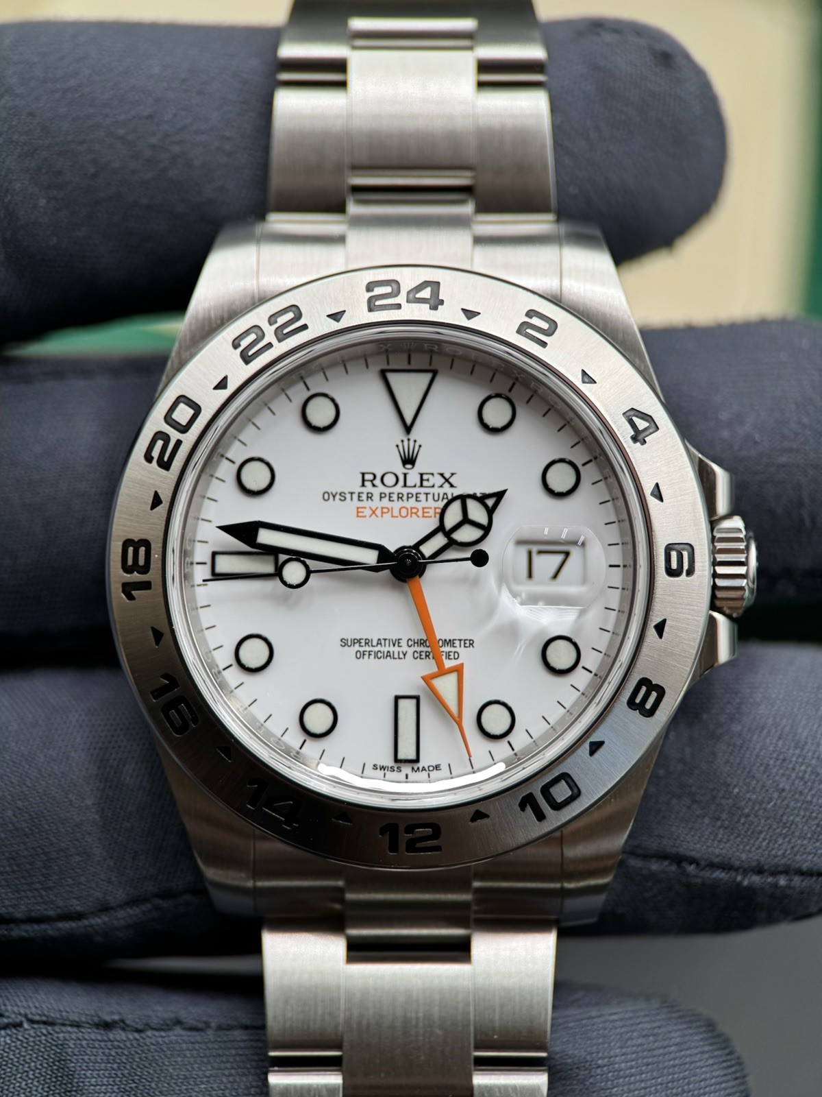 2020 Rolex Explorer II Polar Stainless Steel Watch with White Dial 40mm 216570