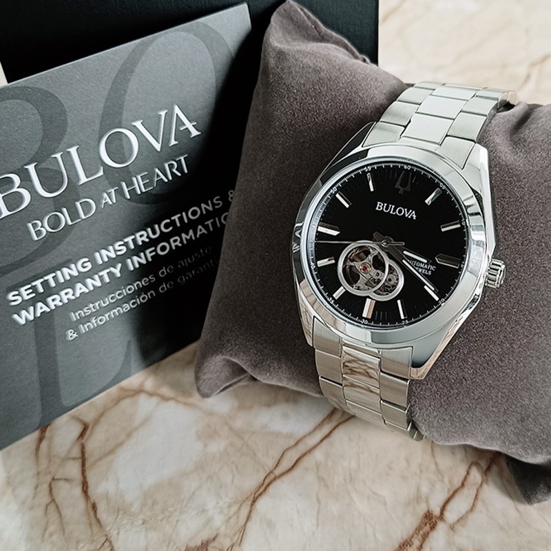 Bulova Surveyor Black Dial Men’s Classic Automatic Chronograph Watch 42mm 96A270