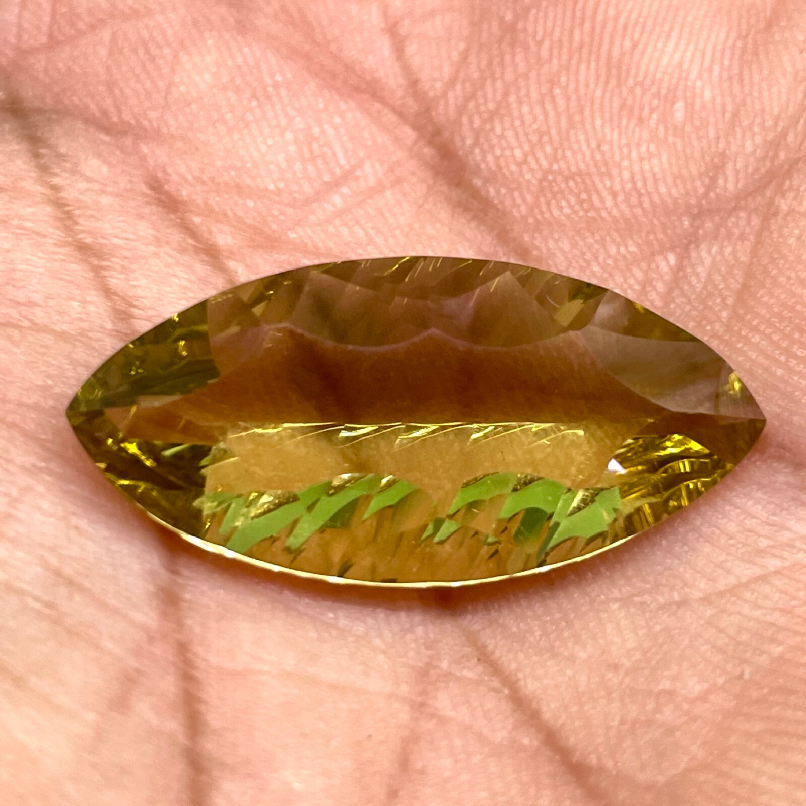 VVS 18.10 Cts Natural Lemon Citrine Marquise Custom Cut Top Quality Gemstone