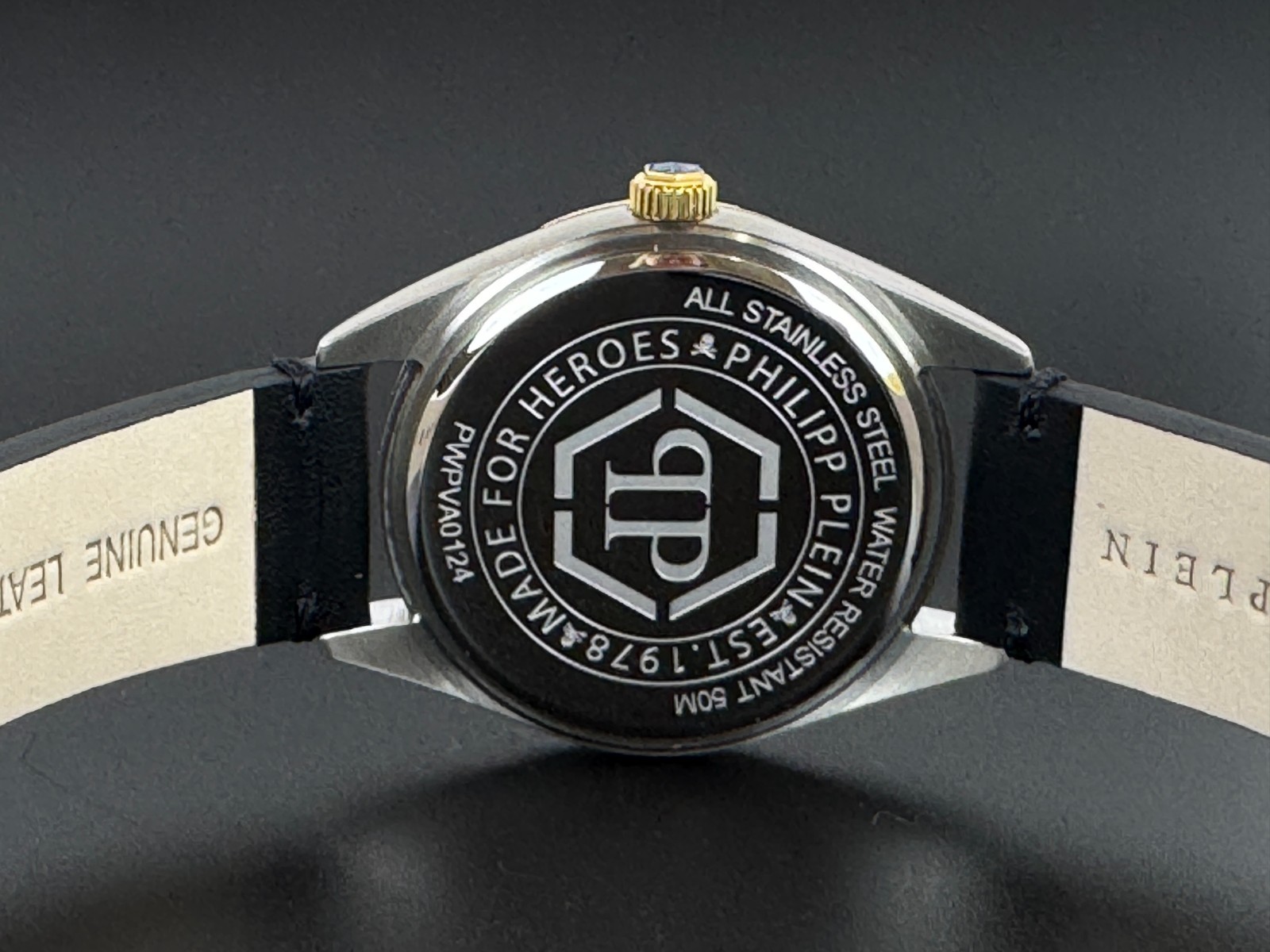 $450 Philipp Plein New Men Date Superlative Gent Watch Gold Stainless PWPVA0124