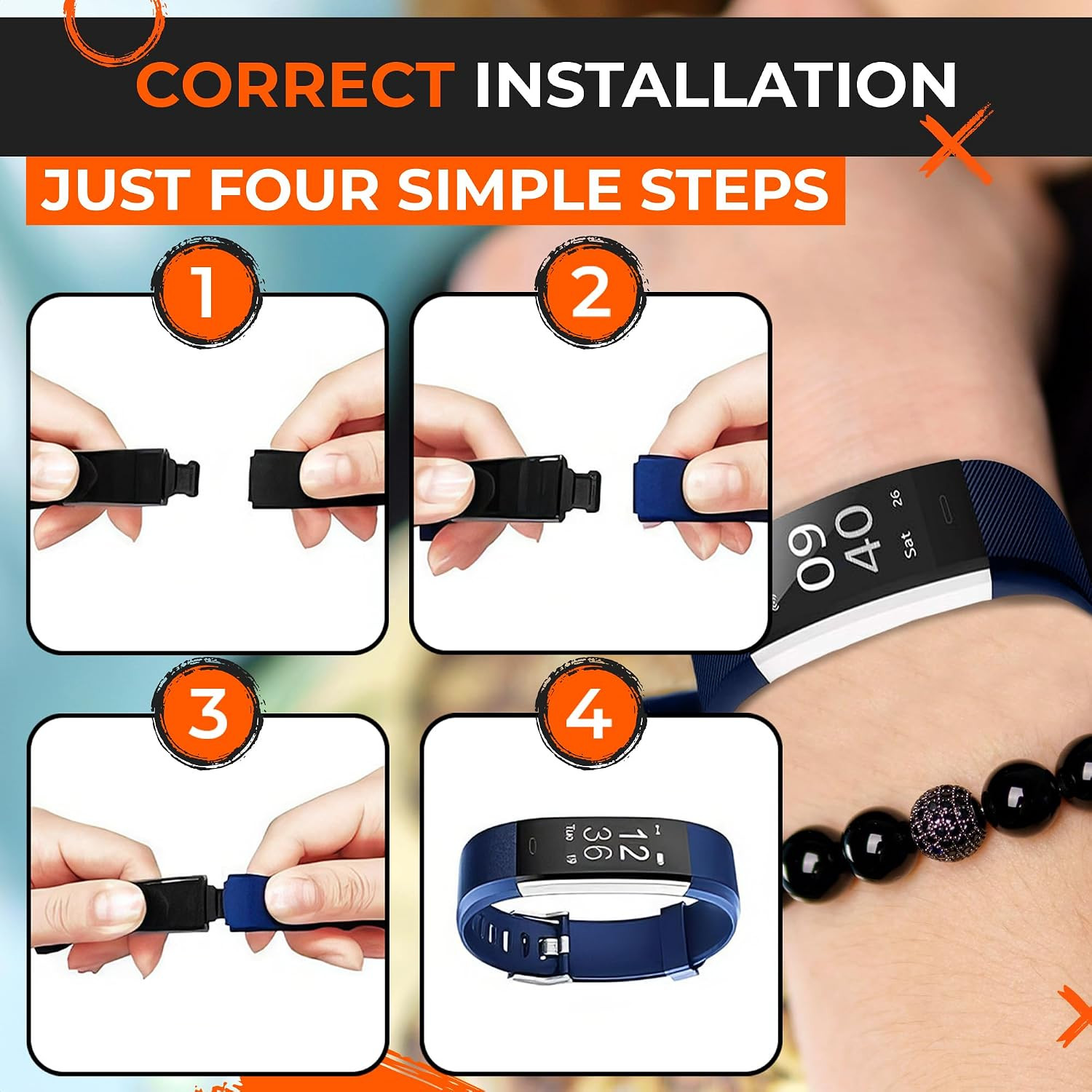 Reluen 2-Pack Bands Compatible Only with Id115Plus HR – Wrist Band Fitness Watch