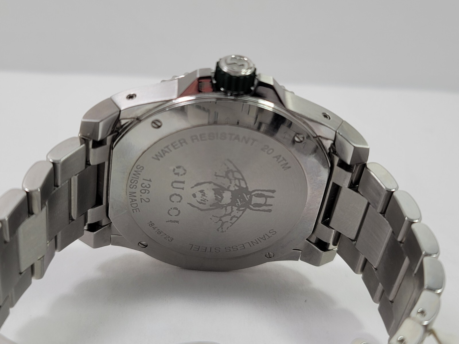 Gucci Dive XL SWISS Quartz Green Dial Stainless Steel Men’s Watch YA136222
