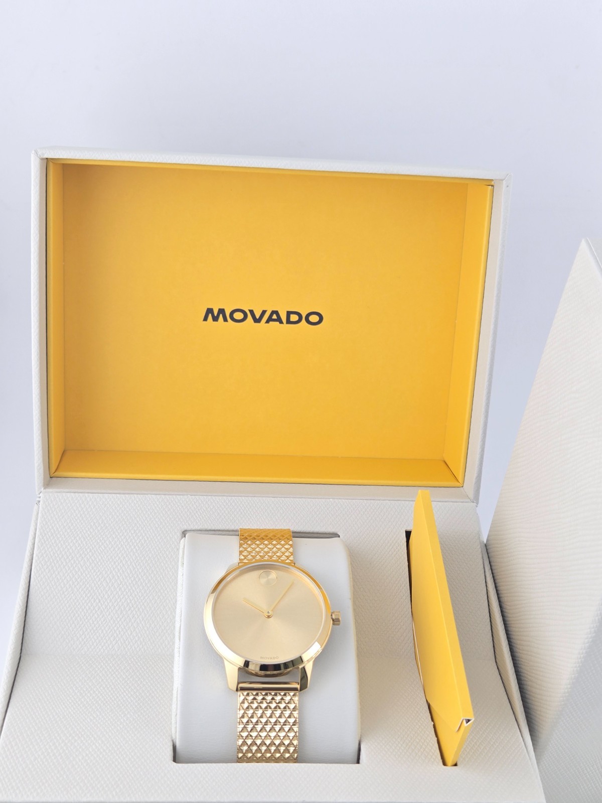 Movado Bold Women’s Gold Tone Pyramid Bracelet Watch – 3600598 ($595 MSRP)