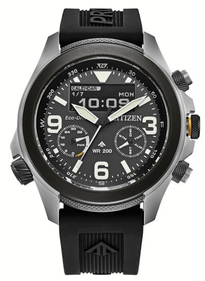 46mm Citizen Promaster Land Men’s Quartz Wristwatch Stainless Steel JV1007-07E