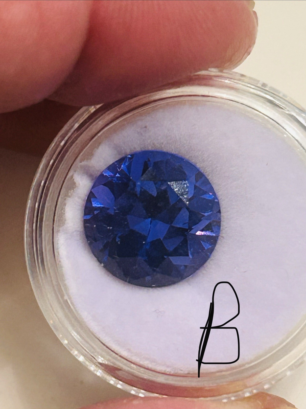 8.3 Ctw-11mm Round Royal Purple-Blue Color Change Sapphire
