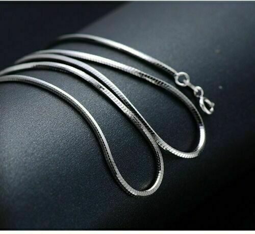 Mens Womens 925 Sterling Silver 1.2mm Thin Snake Chain Necklace 16″ – 30″