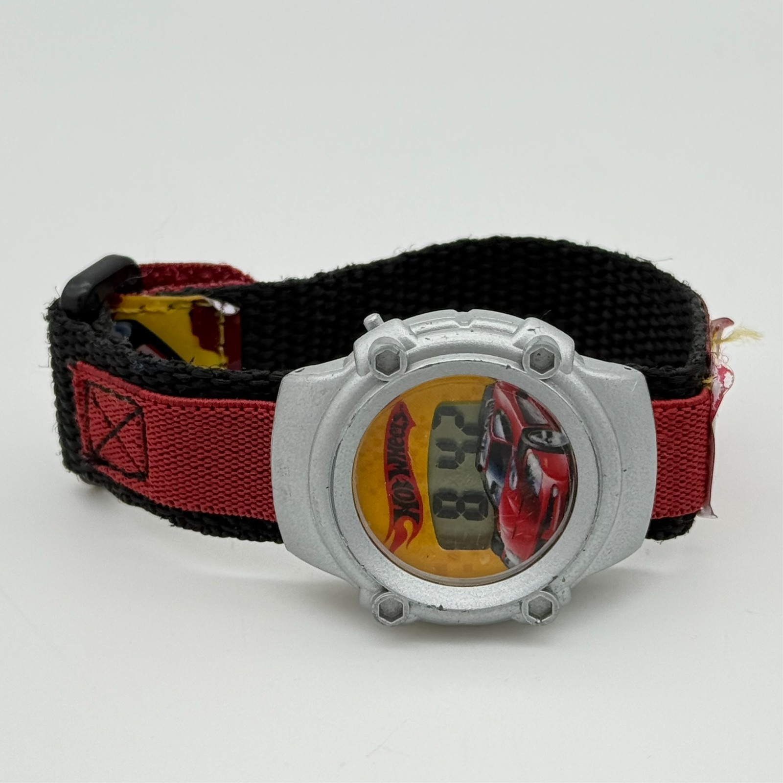 2009 Kid’s HOT WHEELS Digital LCD Racing Watch, Silver Tone, 35mm, Works