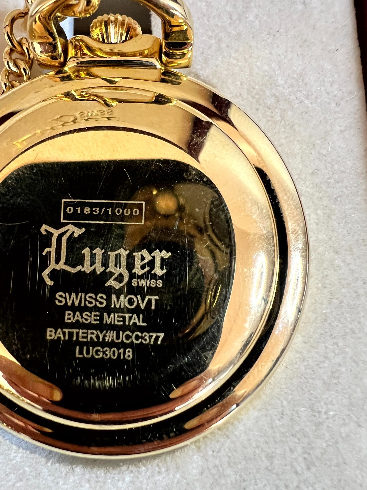 Luger Swiss Limited Edition Pocket Watch – 183/1000, Box & COA, Excellent