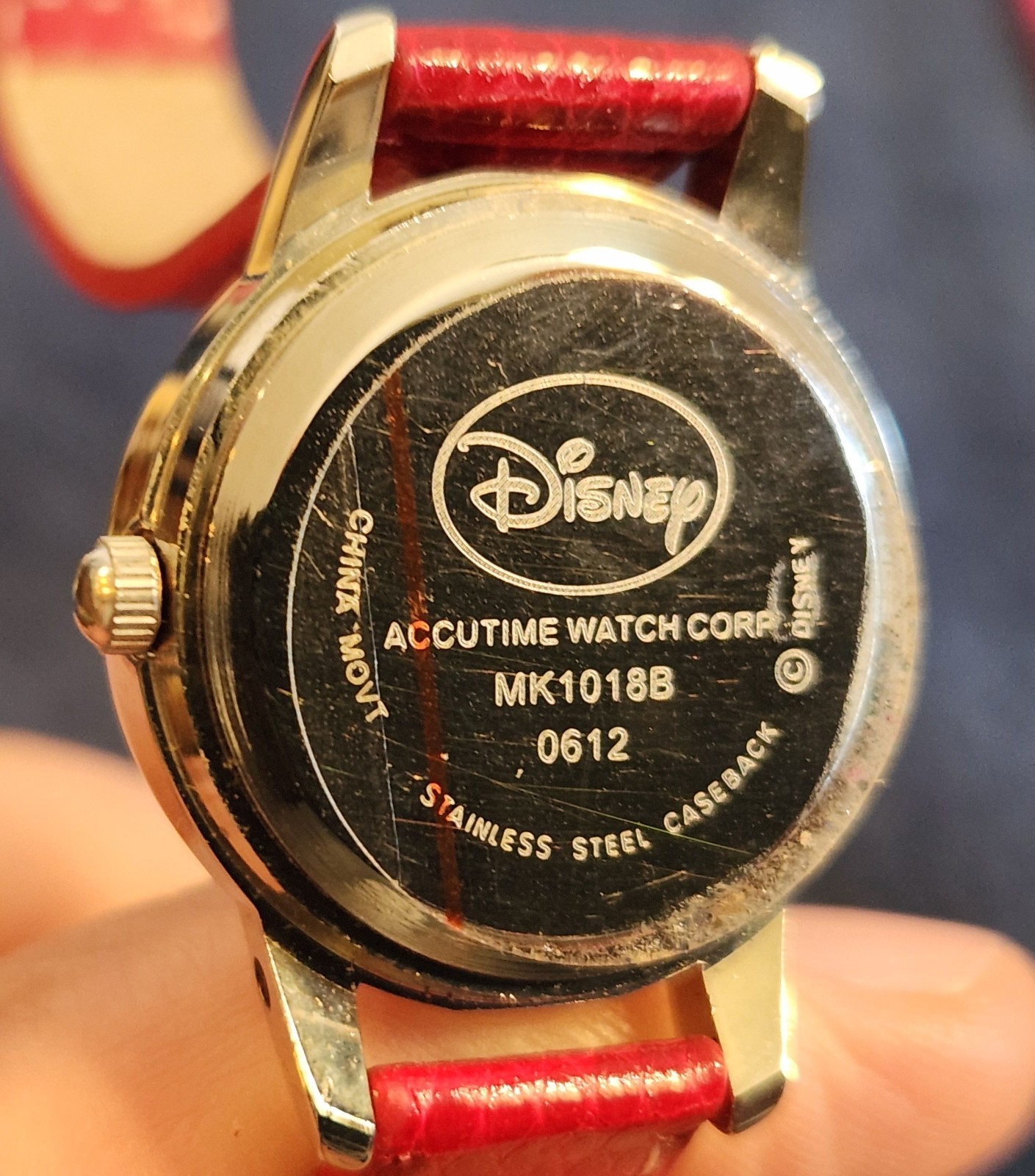 Accutime DISNEY Mickey Mouse Watch w/Red Band