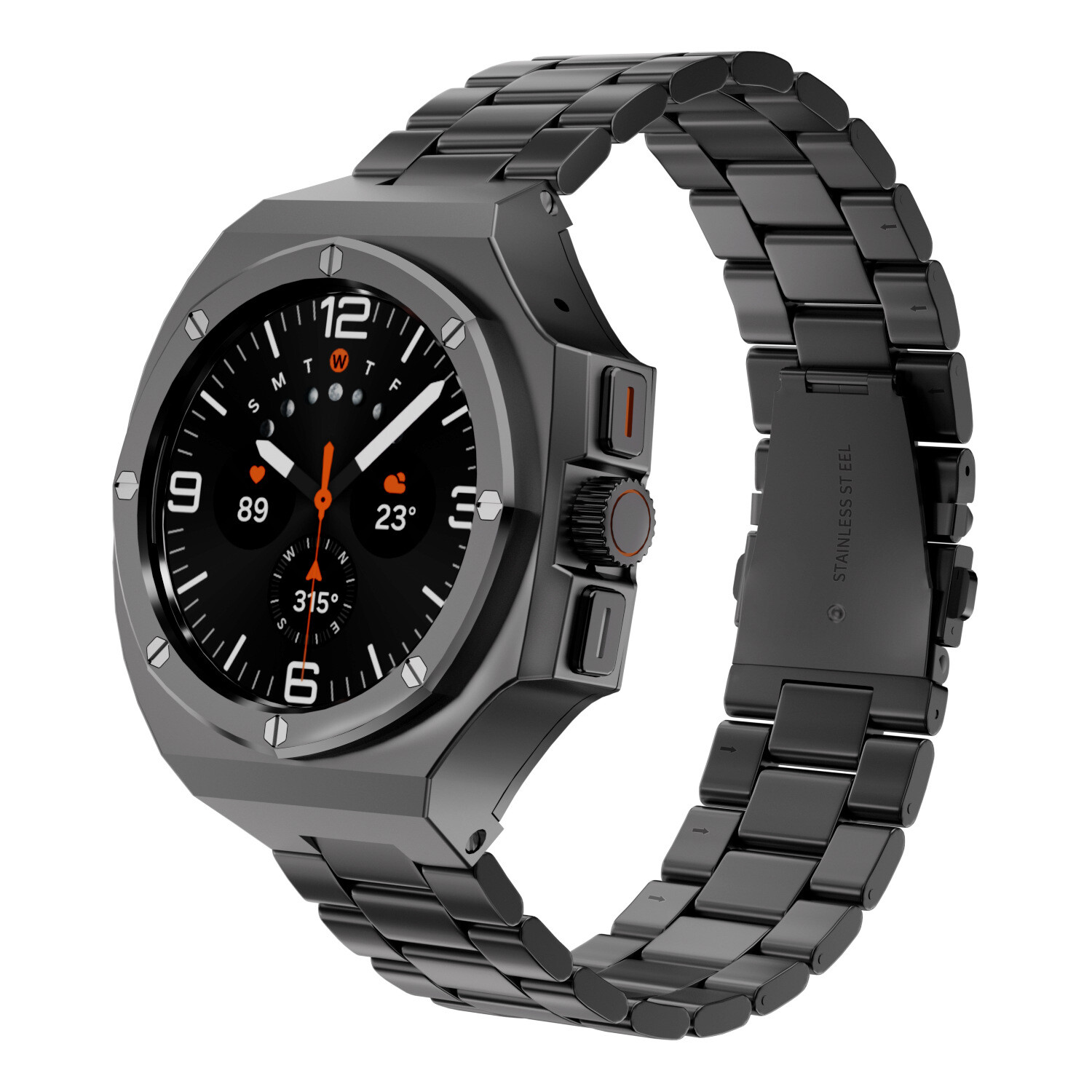 Metal Bezel Mod Kit Case Band for Samsung Galaxy Watch Ultra 47mm Steel Strap