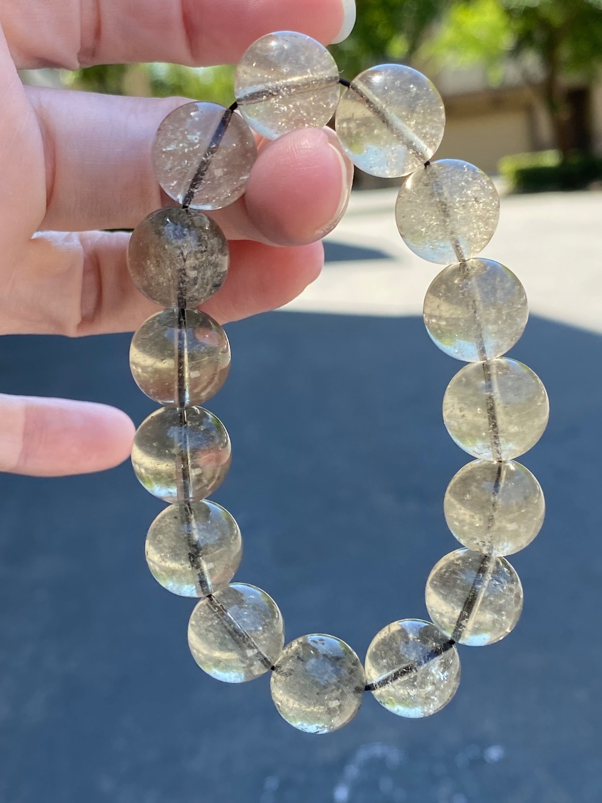 ☀️ Genuine Libyan Desert Glass Bracelet ☀️ 14.2mm Beads | 7 inch