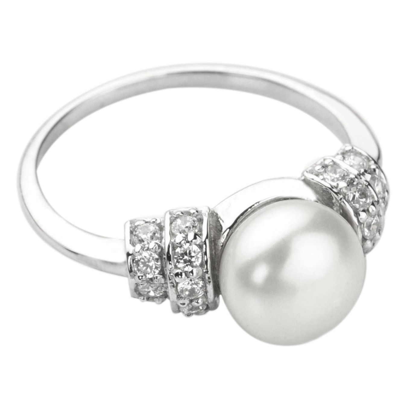 3.03 Carats Round Shape 100% Natural Pearl Certified Diamond Ring In 925 Silver