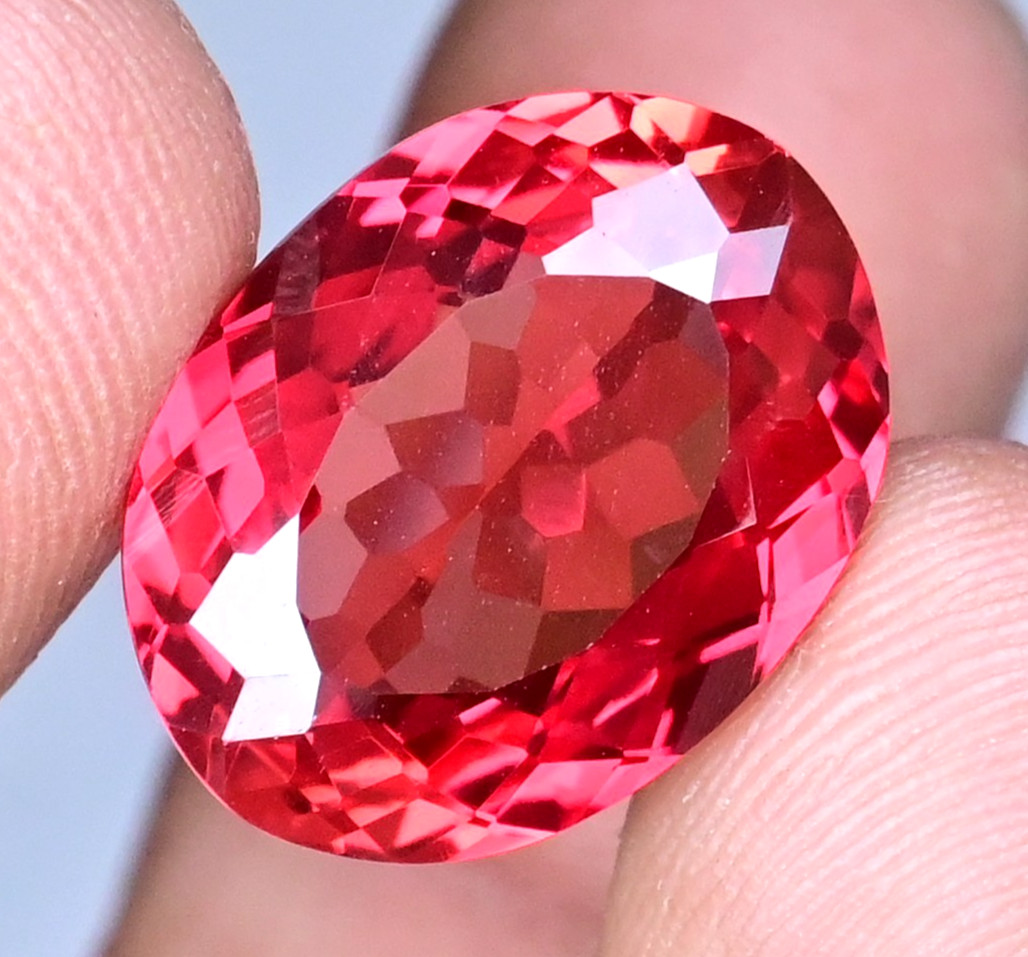 17.15 Ct Natural Myanmar Red-Pink Spinel Certified Oval Stunning Loose Gemstone