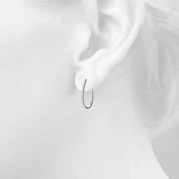 Tear Drop Hoop Earrings For Women Lab Grown Diamond VS F 0.50-1.00 Ct 14K Gold