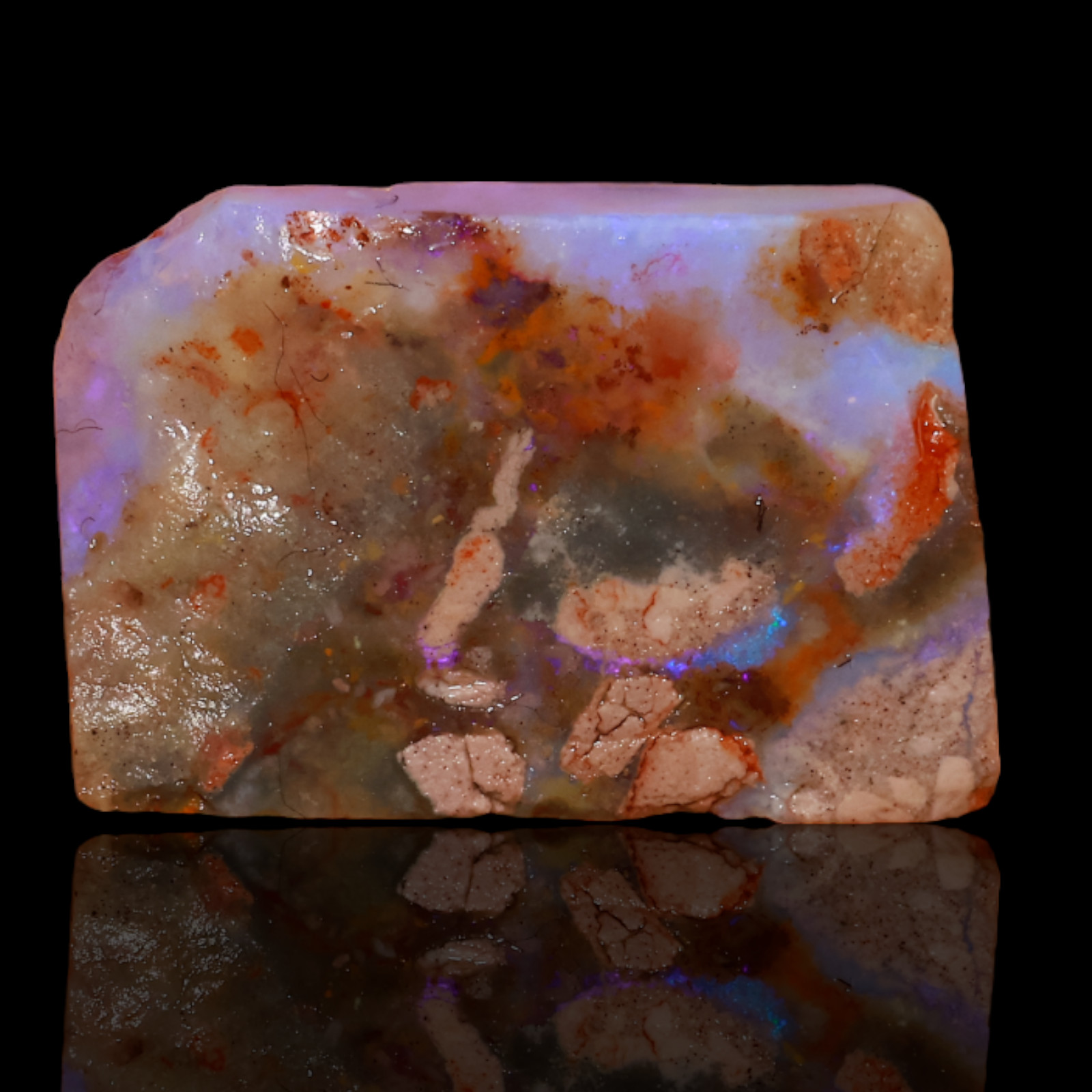 13.90 Cts Natural Fire Opal Rough Semiprecious Earrings Making 21x14x5 mm