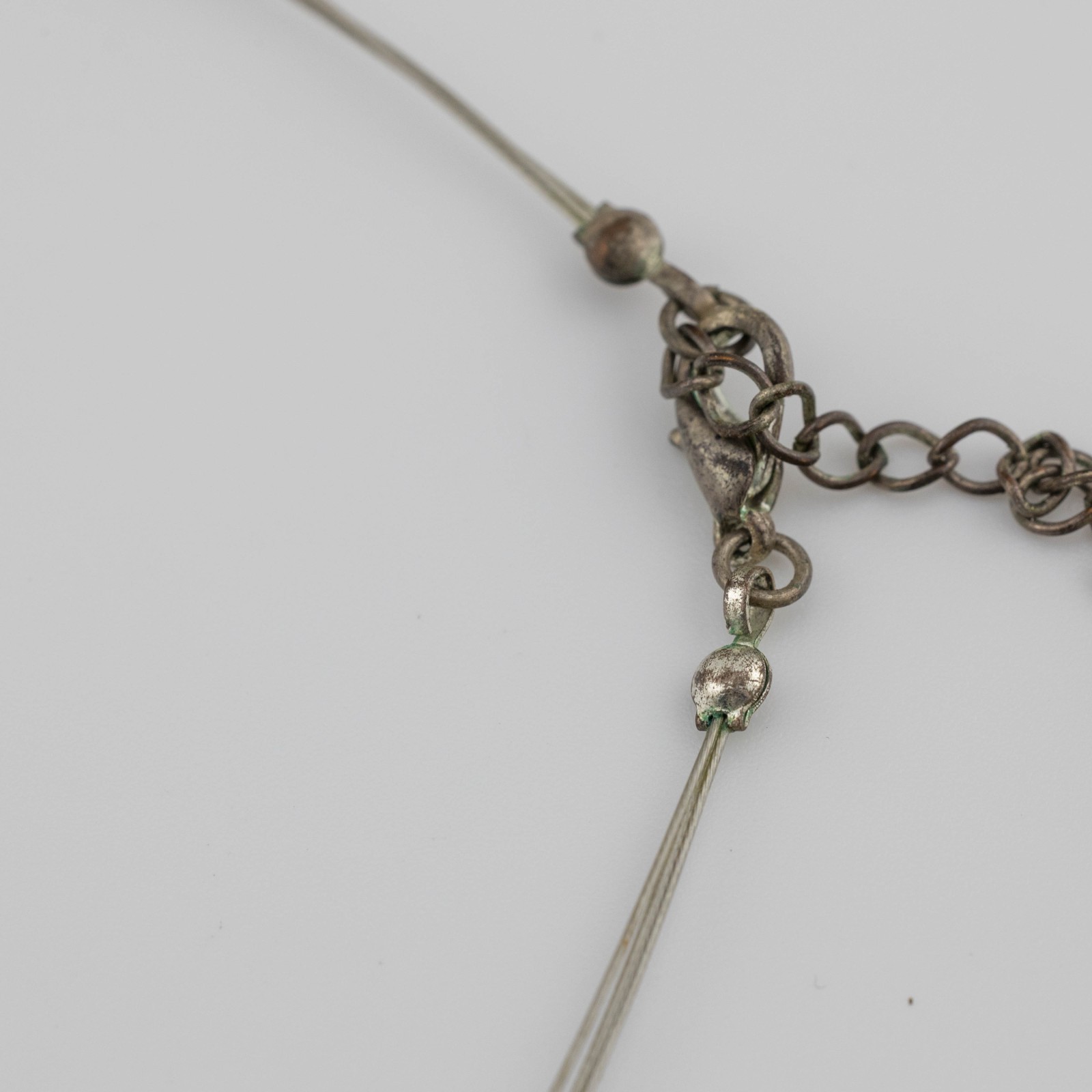 Necklace Multicolor Bead Resin Base Metal Chain Bogemian Style