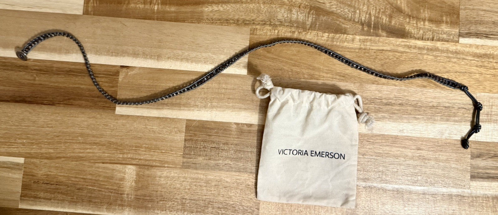 Victoria Emerson Wrap Bracelet Light Gray Crystals on Gray