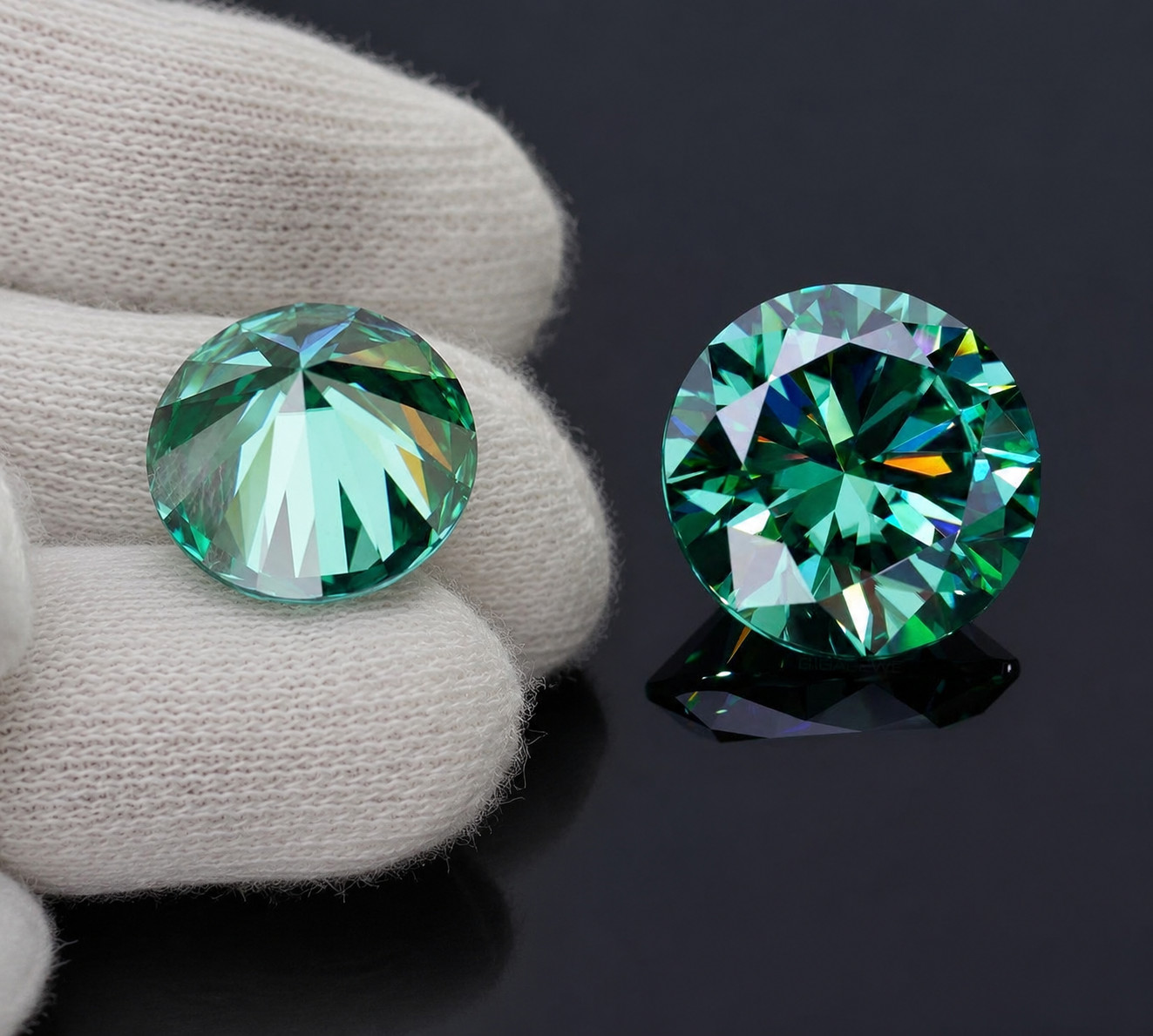 1 Ct Green Diamond Loose Round Cut VVS1 D Grade Gemstone +1 gift for solitare