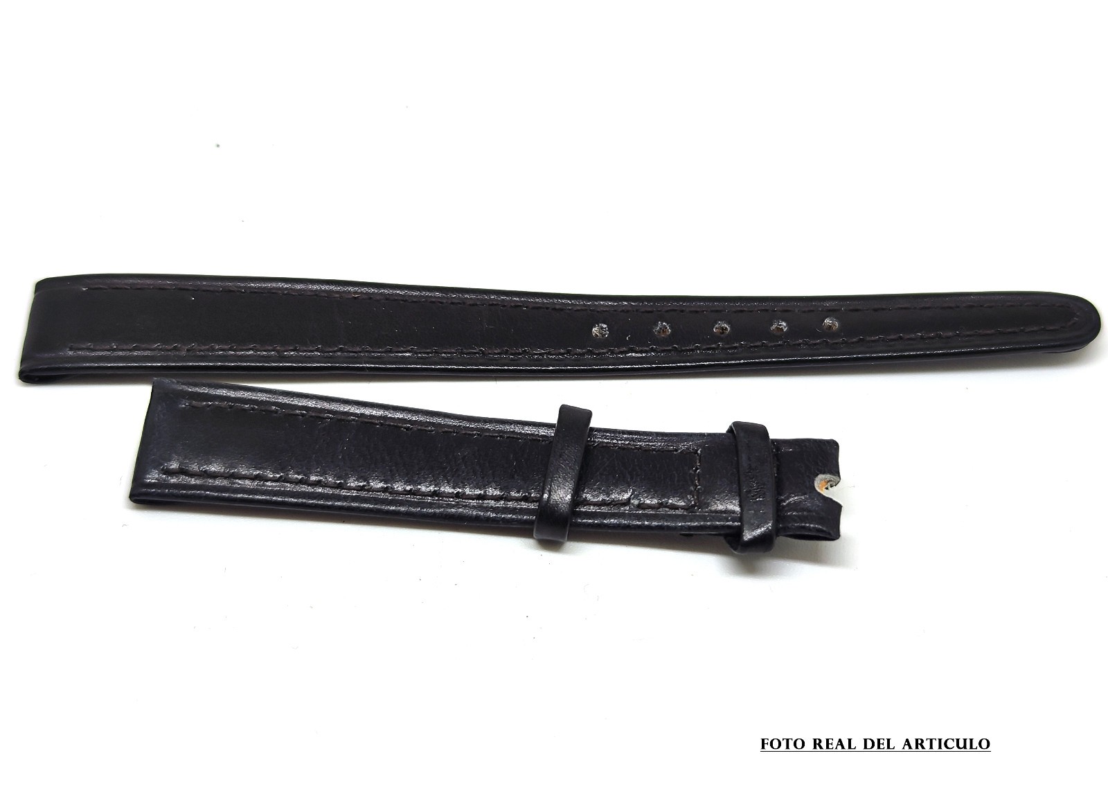 Replacement Vintage Watch Band Omega Black 13Mm. Without Buckle. Swiss