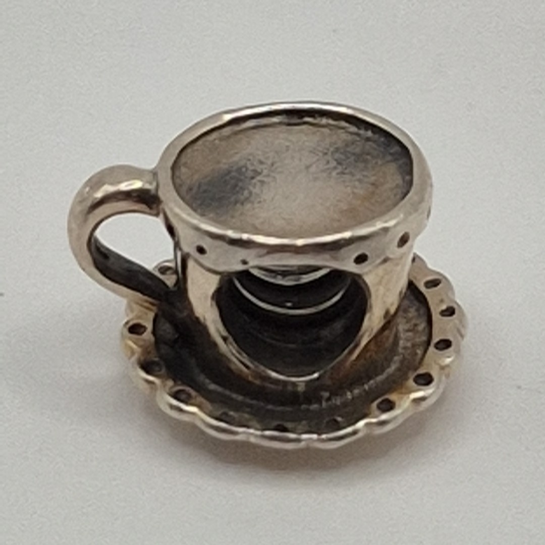 Pandora Sterling Silver 925 Tea/ Coffee Cup & Saucer ALE Bead Charm 790361