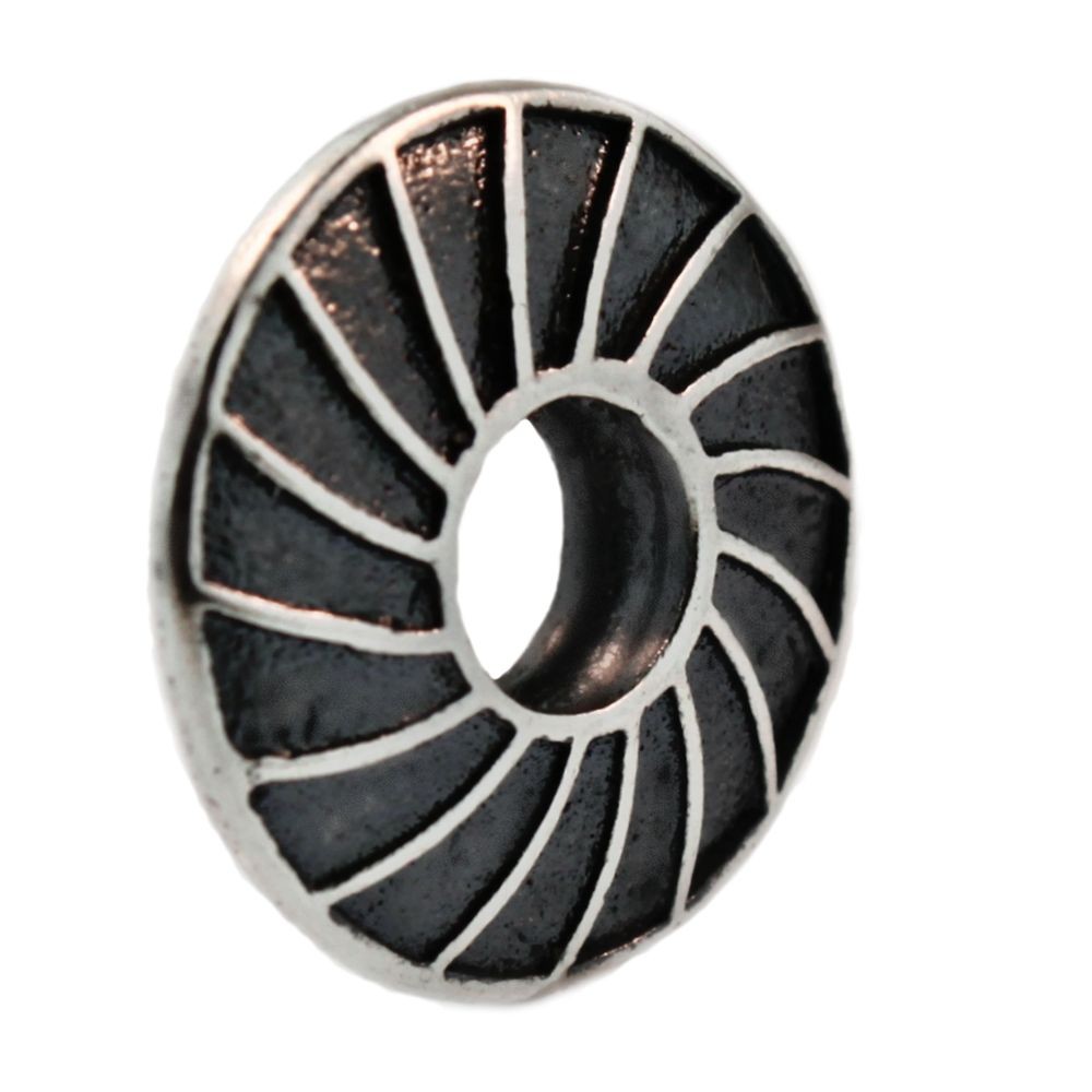 Novobeads Sterling Silver 1372 Spiral Spacer, Silver
