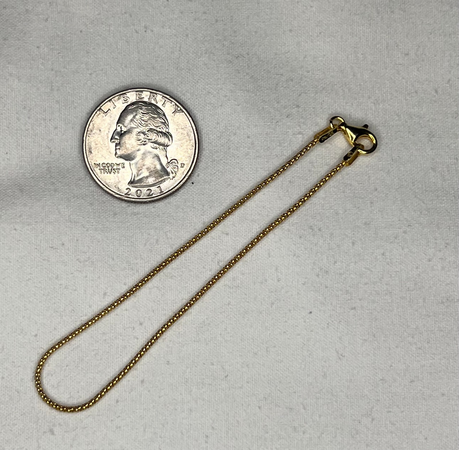 7″ Italian-Made Gold-Over S925 Popcorn Style Bracelet – 1mm Width