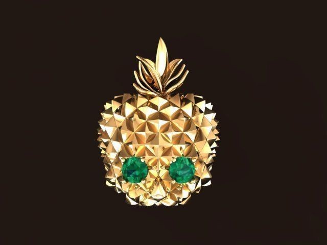 Men’s Pineapple Skull Style Gothic Punk 925 Sterling Silver Statement Rings