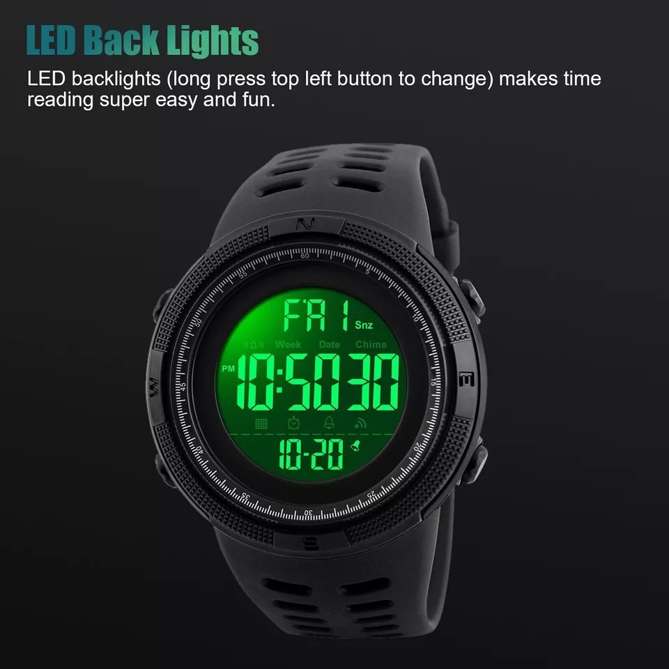 Men’s Digital Army Military Sport Quartz Analog Chrono Waterproof Watch