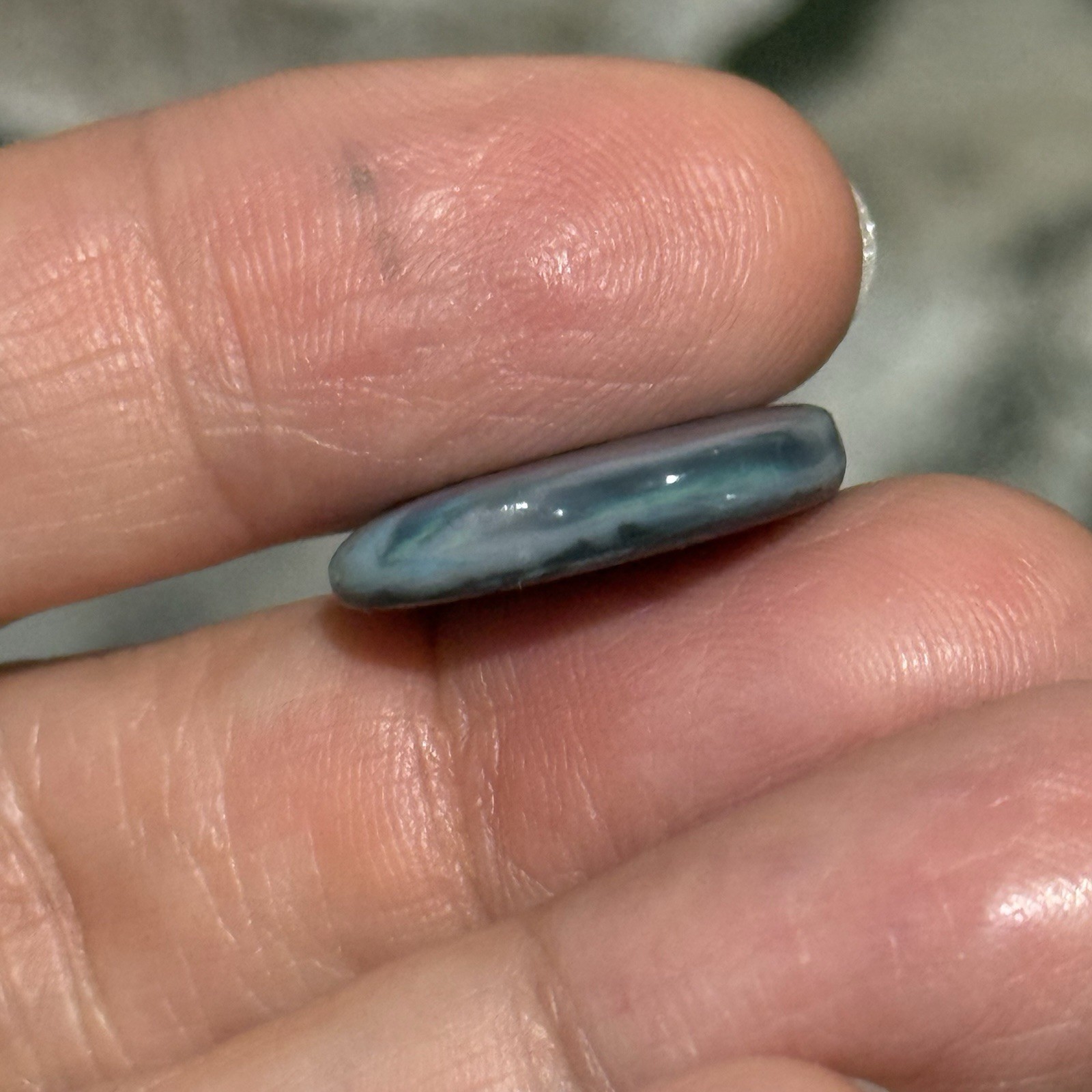 9.05ct 18.8×16.7×3.9mm Solid Picture Australian Black Opal Cabochon Loose Gem