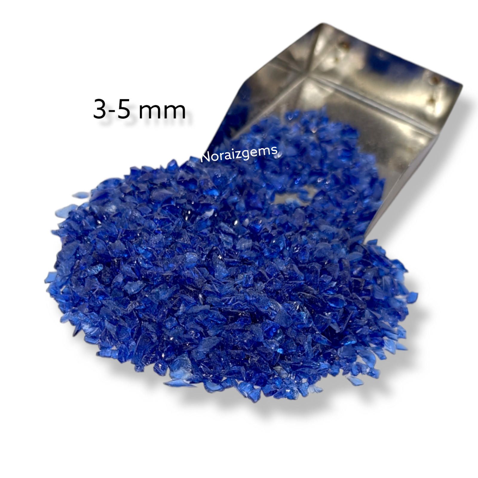 Crushed Blue Hydro Quartz Gemstone Coarse For Woodworking, Ring Inlay, Resin Art