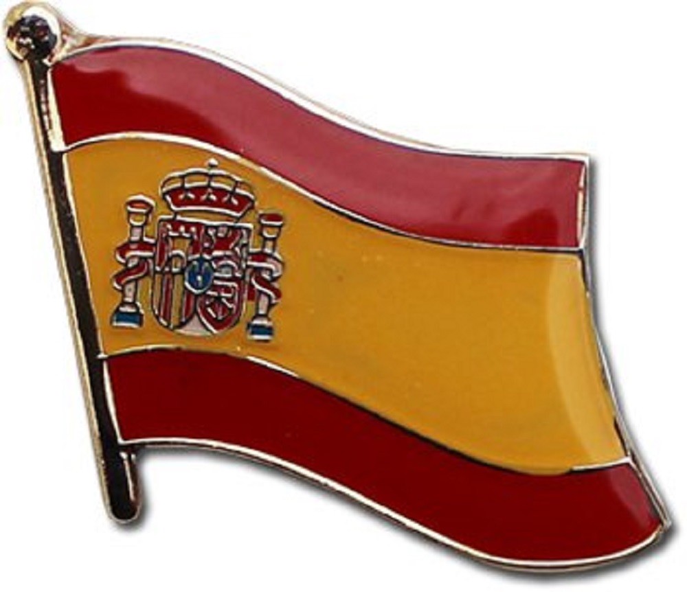 Wholesale Pack of 3 Spain Country Flag Bike Hat Cap lapel Pin