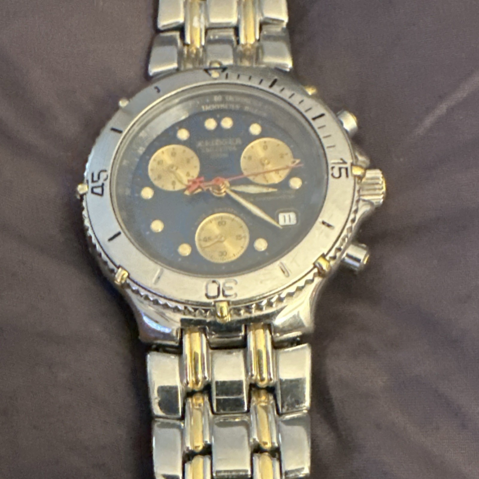 Krieger Swiss Chronometer Men’s Chronograph Stainless Steel 20 ATM Wristwatch