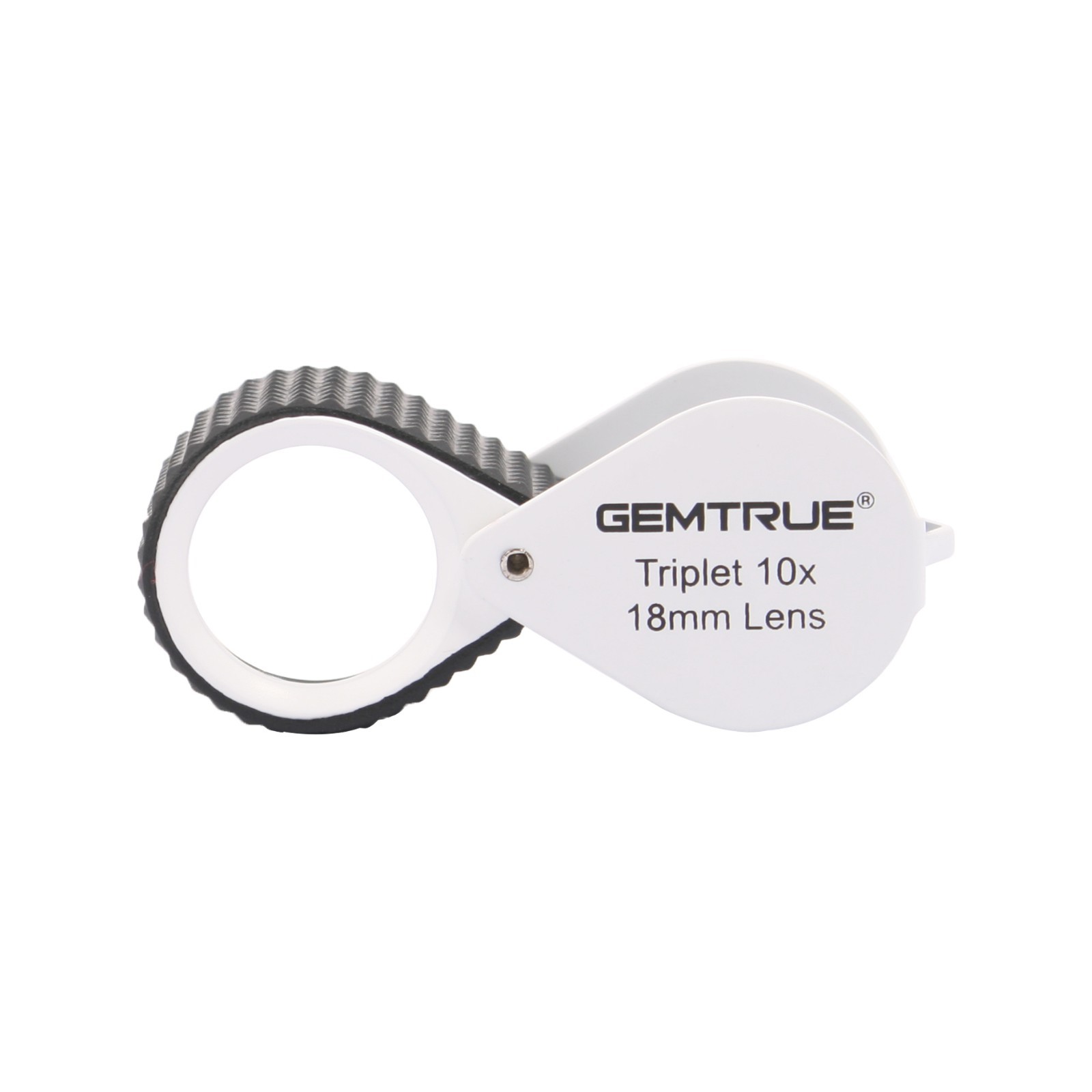 GemTrue 10x Triplet Diamond Loupe 18mm Rubber Grip Pearl DK98004 (3pcs a pack)